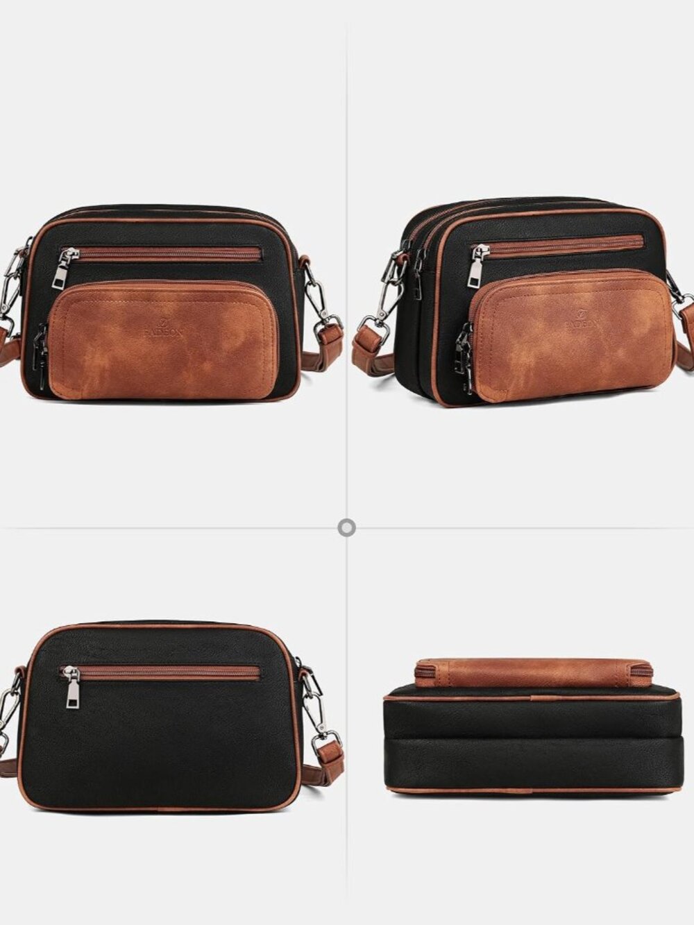 Crossbody Bags for Women Multi-pocket Leather Crossbody Purses, Designer Shoulde - Picture 7 of 9
